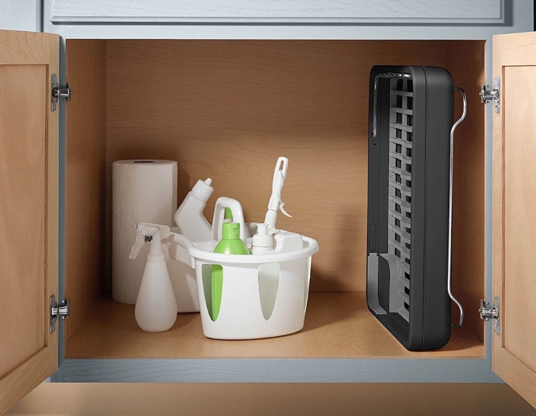 Hide away the tray when you don't need it.