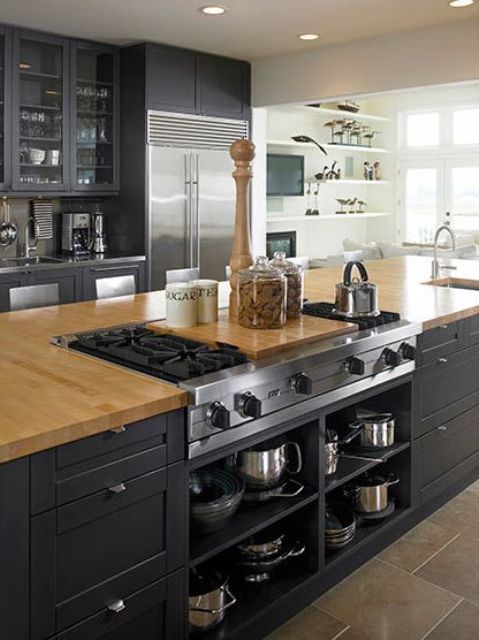 If you don't want to take much space with it, you may just integrate it into a kitchen island.
