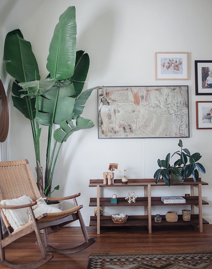 Tropical leaves add a nice touch to any interior.