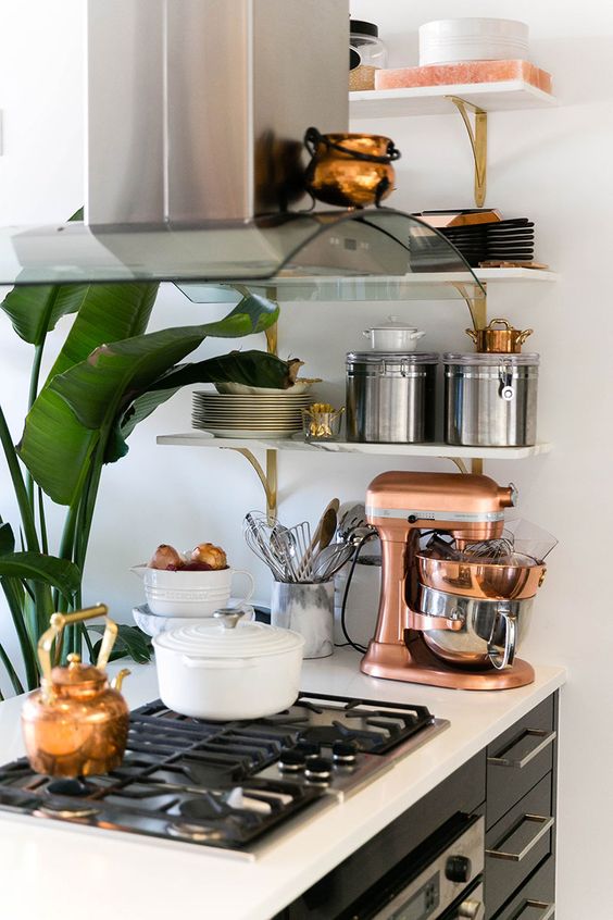 A copper mixer is a timeless and super elegant touch for any kitchen.
