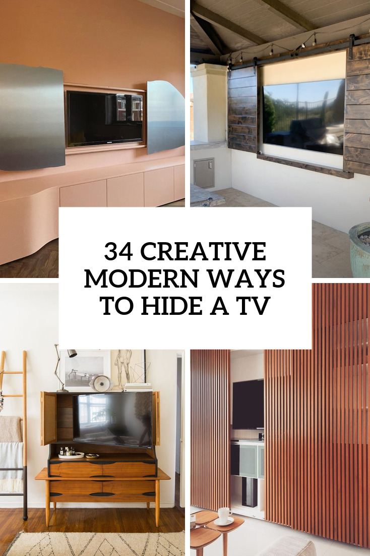 34 Creative Modern Ways To Hide A TV