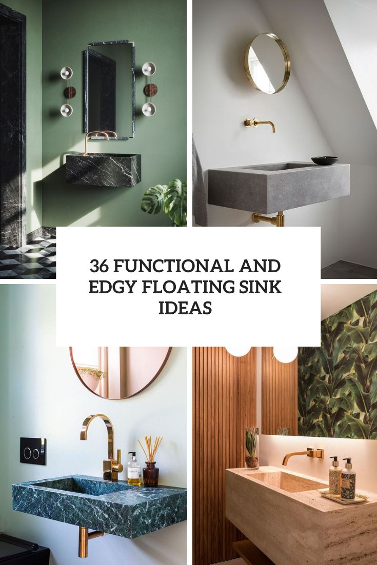 36 Functional And Edgy Floating Sink Ideas