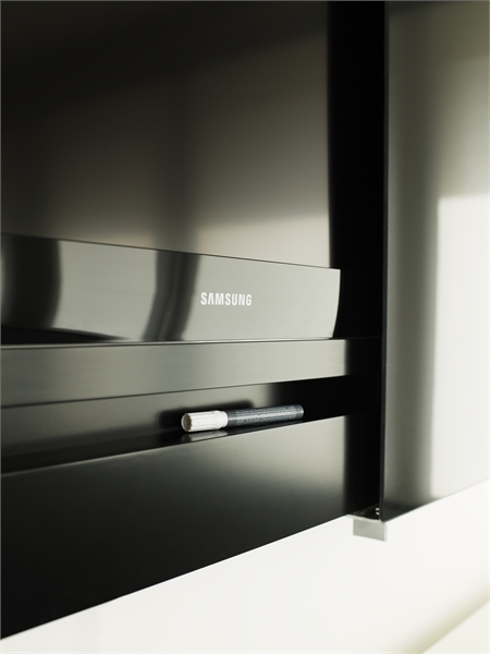 Black And White Minimalist Glass TV Stands – Messenger By Lammhults