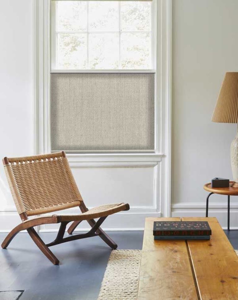 Install a screen with some fabric to conceal the ugly view and still enjoy the light.