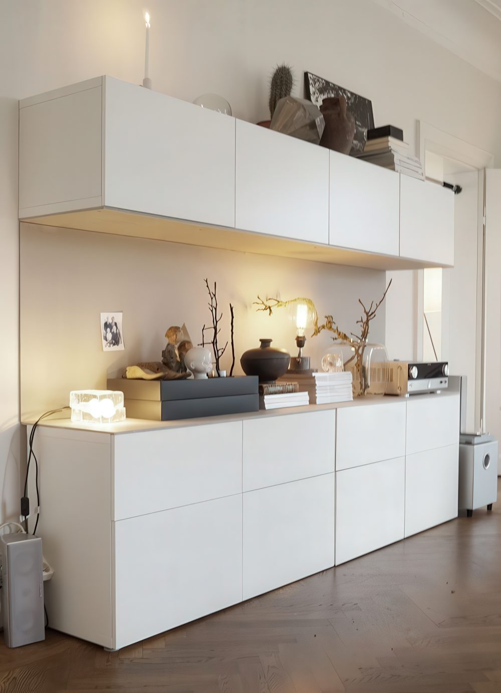 Kitchen-like IKEA Besta storage.