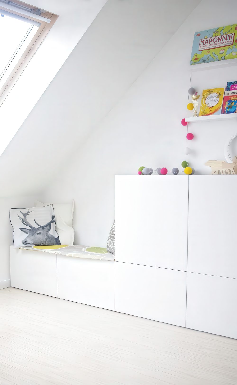 IKEA Besta storage in an attic.